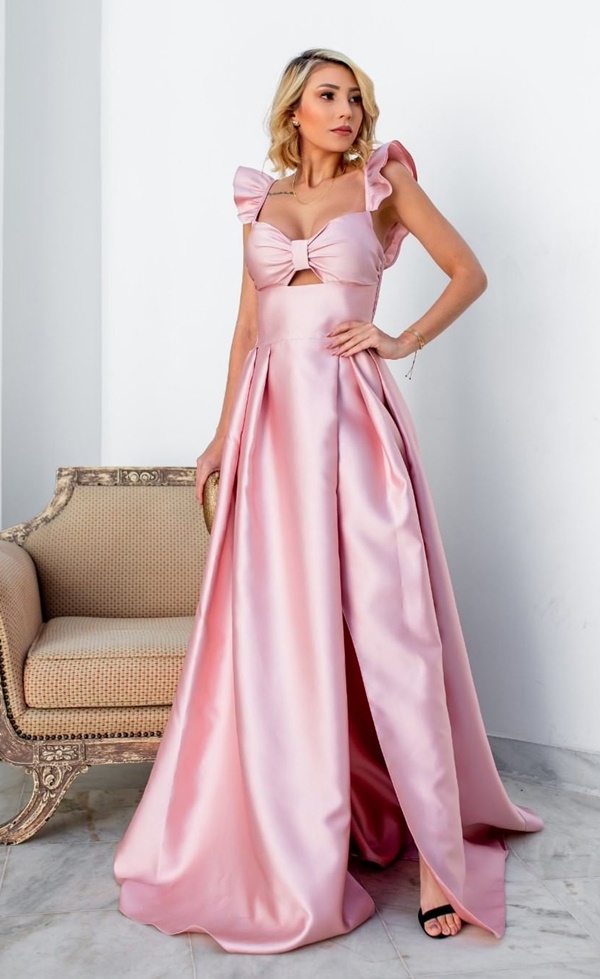 vestido longo rose para madrinha de casamento