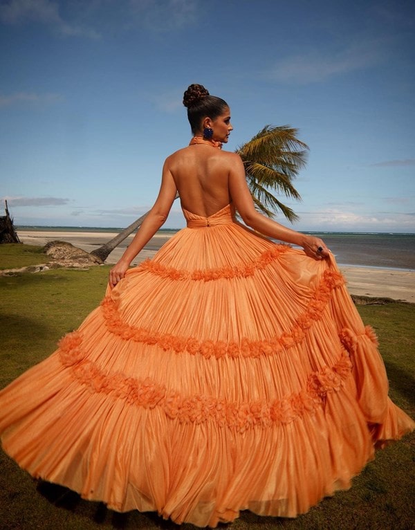 Thassia Naves vestido de festa casamento na praia