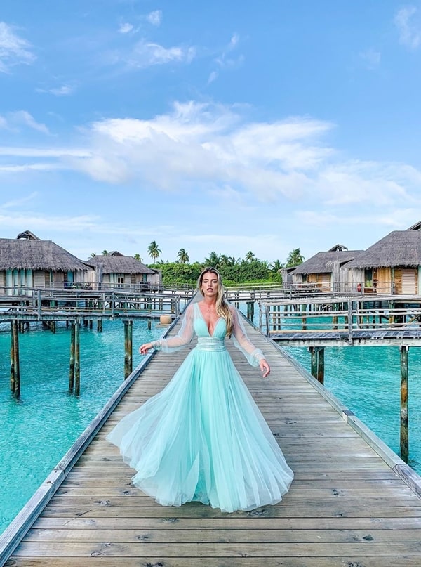 vestido tiffany madrinha de casamento praia maldivas